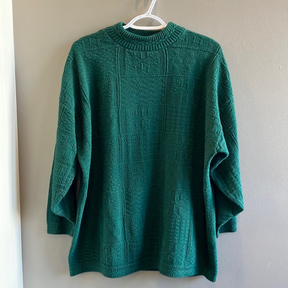 Spunky Vintage Women’s Green Christmas Sweater One Size Fits All (Small)